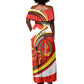 Ethiopia Tigray Off Shoulder Maxi Dress Revolution Emblem Freedom Fighters and Flag