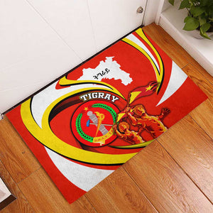 Ethiopia Tigray Rubber Doormat Revolution Emblem Freedom Fighters and Flag