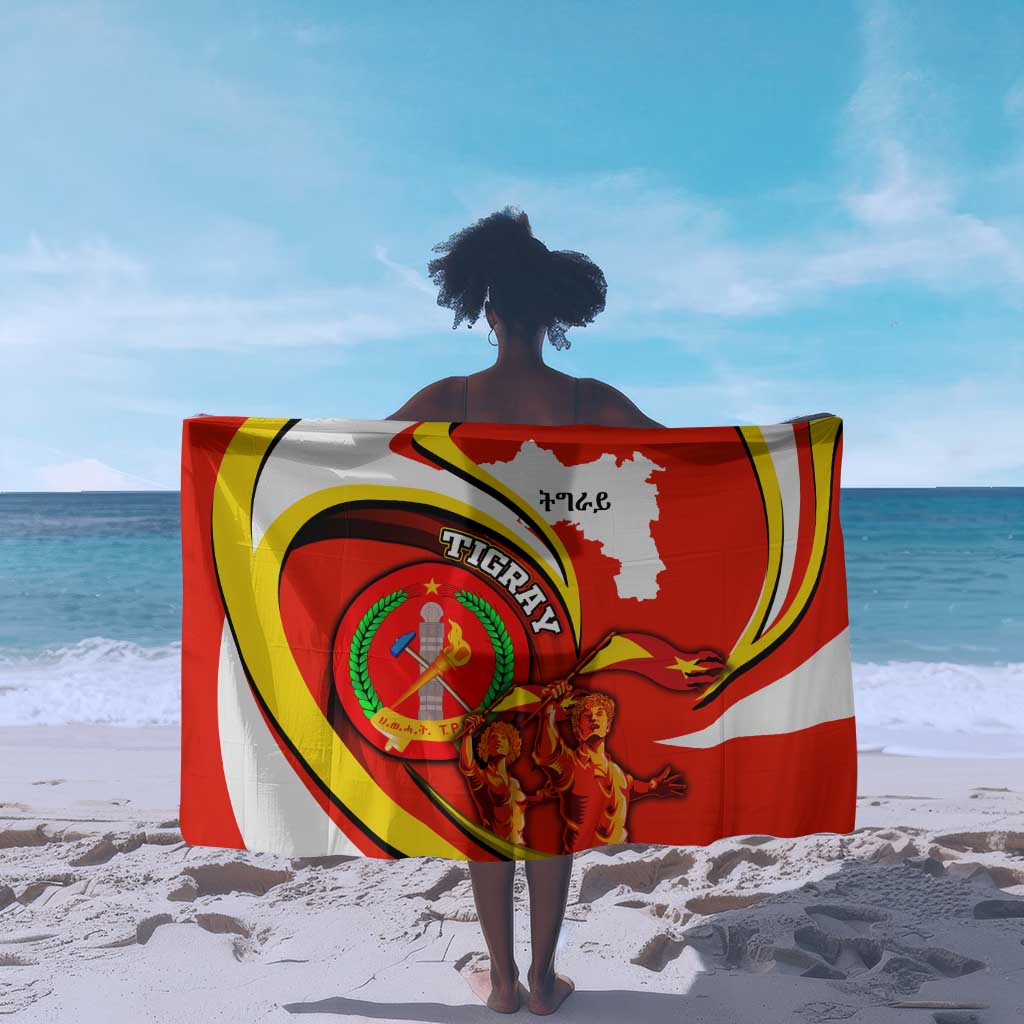 Ethiopia Tigray Sarong Revolution Emblem Freedom Fighters and Flag