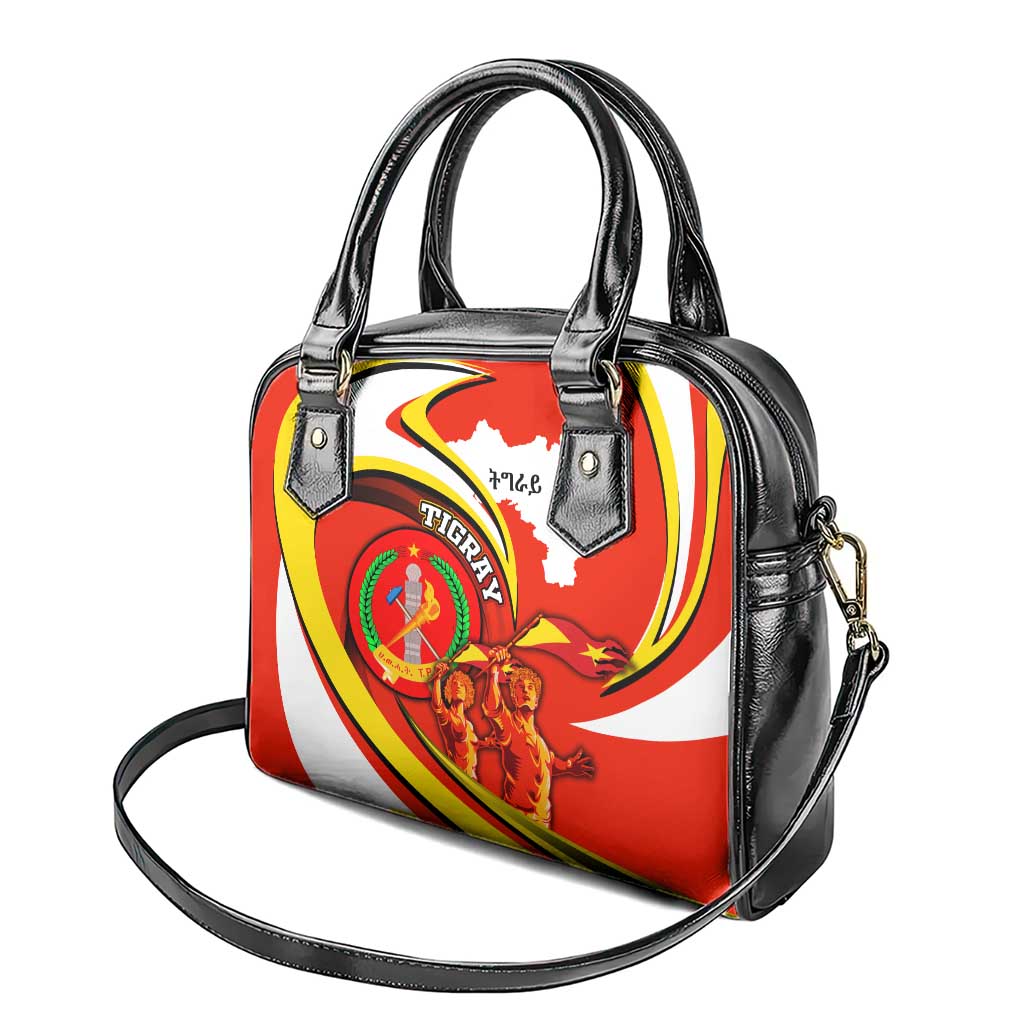 Ethiopia Tigray Shoulder Handbag Revolution Emblem Freedom Fighters and Flag
