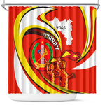 Ethiopia Tigray Shower Curtain Revolution Emblem Freedom Fighters and Flag