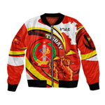 Ethiopia Tigray Sleeve Zip Bomber Jacket Revolution Emblem Freedom Fighters and Flag
