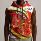 Ethiopia Tigray Sleeveless Zip Hoodie Revolution Emblem Freedom Fighters and Flag - African Pride