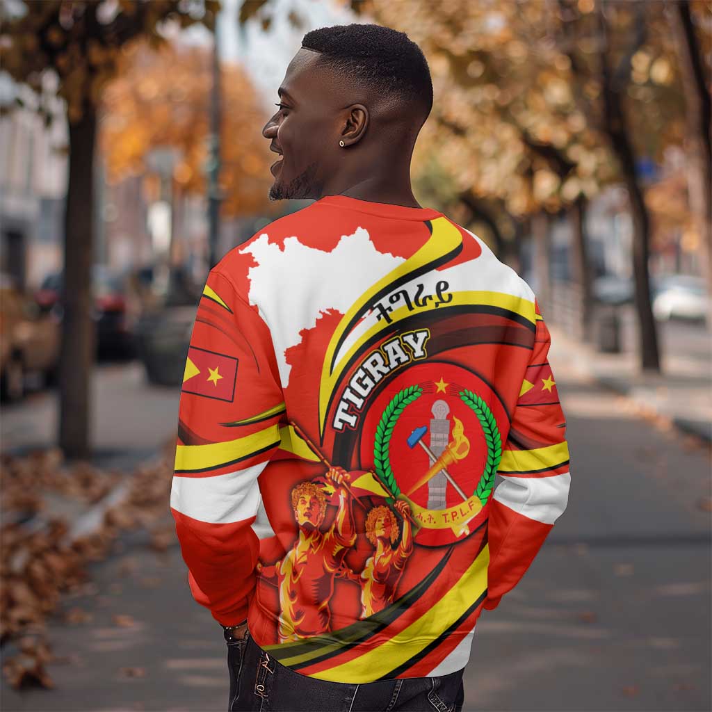 Ethiopia Tigray Sweatshirt Revolution Emblem Freedom Fighters and Flag