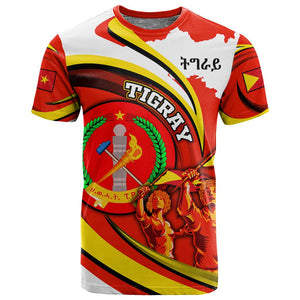 Ethiopia Tigray T shirt Revolution Emblem Freedom Fighters and Flag