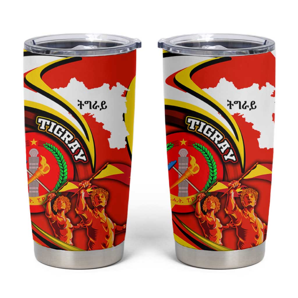 Ethiopia Tigray Tumbler Cup Revolution Emblem Freedom Fighters and Flag