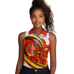 Ethiopia Tigray Women Sleeveless Polo Shirt Revolution Emblem Freedom Fighters and Flag