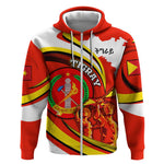 Ethiopia Tigray Zip Hoodie Revolution Emblem Freedom Fighters and Flag