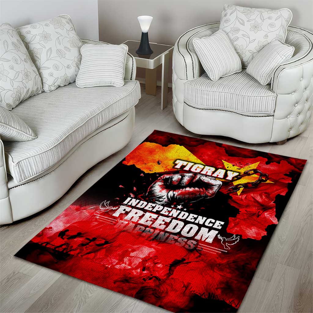 Tigrayans Independence Area Rug I Stand with Tigray - Fist of Freedom