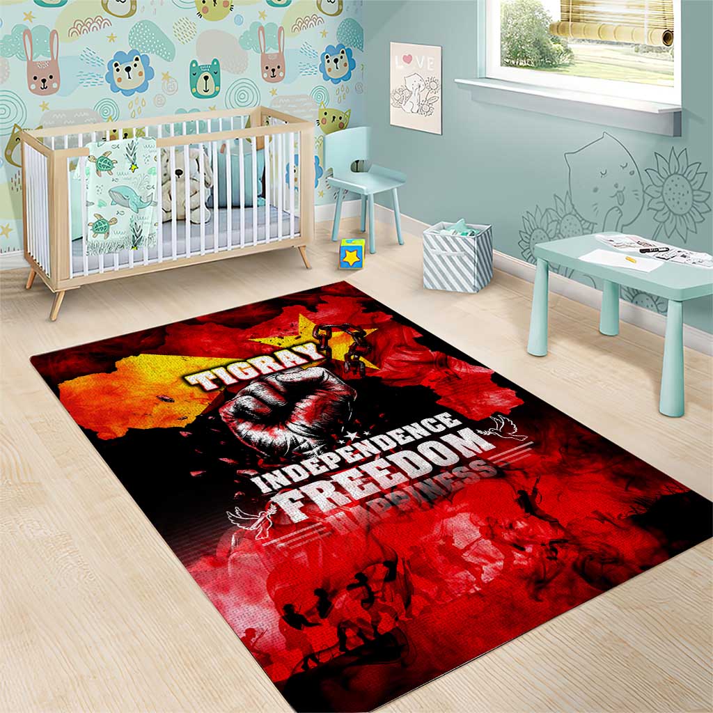 Tigrayans Independence Area Rug I Stand with Tigray - Fist of Freedom