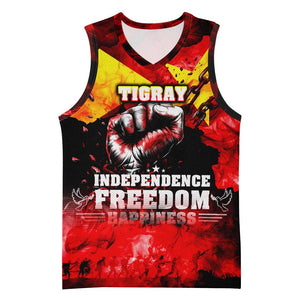 Tigrayans Independence Basketball Jersey I Stand with Tigray - Fist of Freedom - African Pride