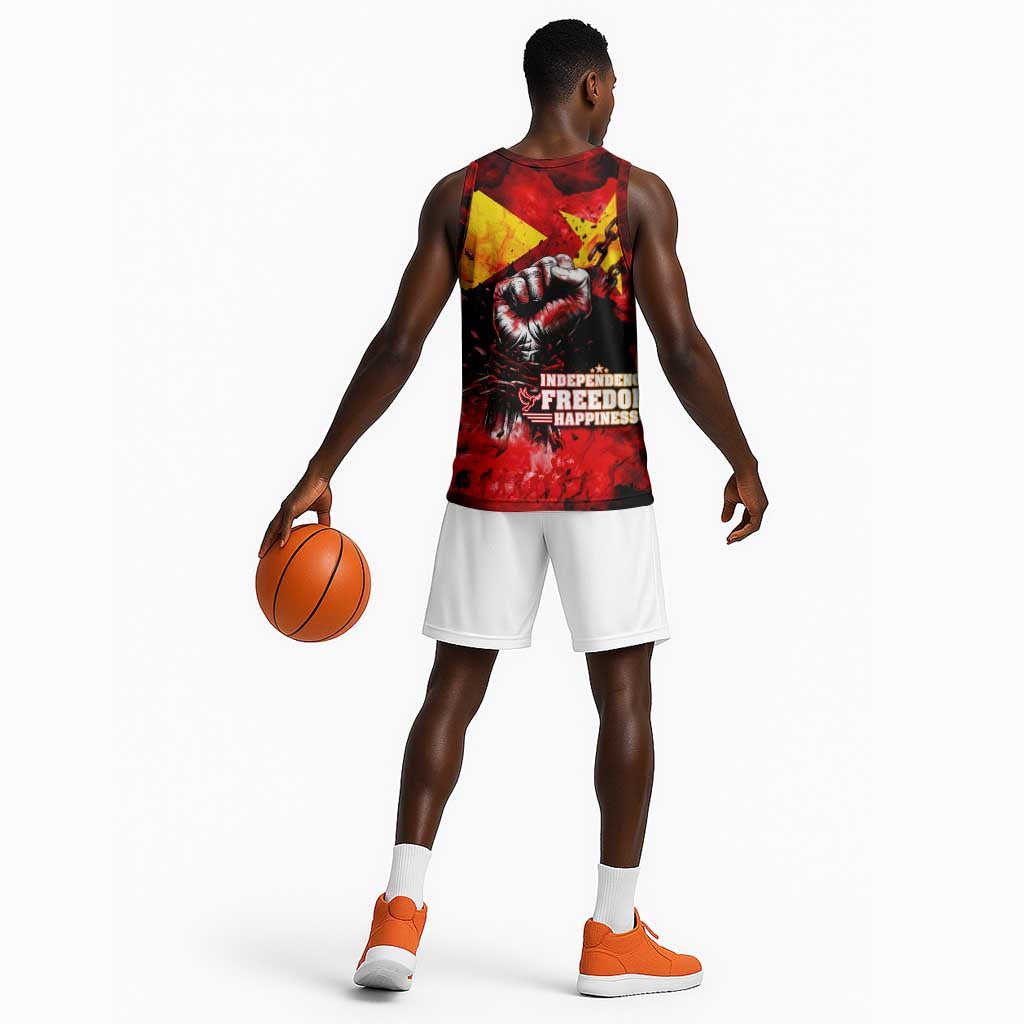 Tigrayans Independence Basketball Jersey I Stand with Tigray - Fist of Freedom DT02