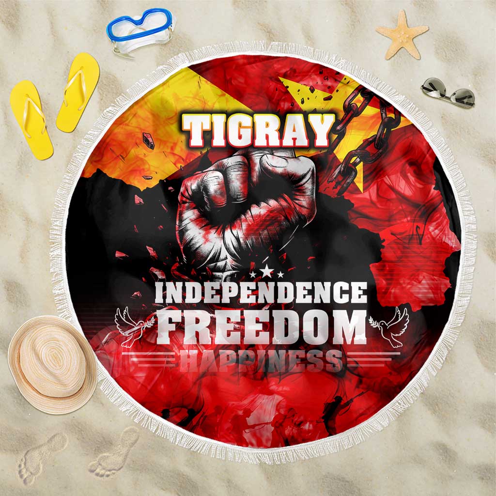 Tigrayans Independence Beach Blanket I Stand with Tigray - Fist of Freedom