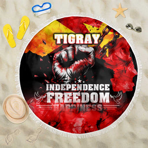 Tigrayans Independence Beach Blanket I Stand with Tigray - Fist of Freedom
