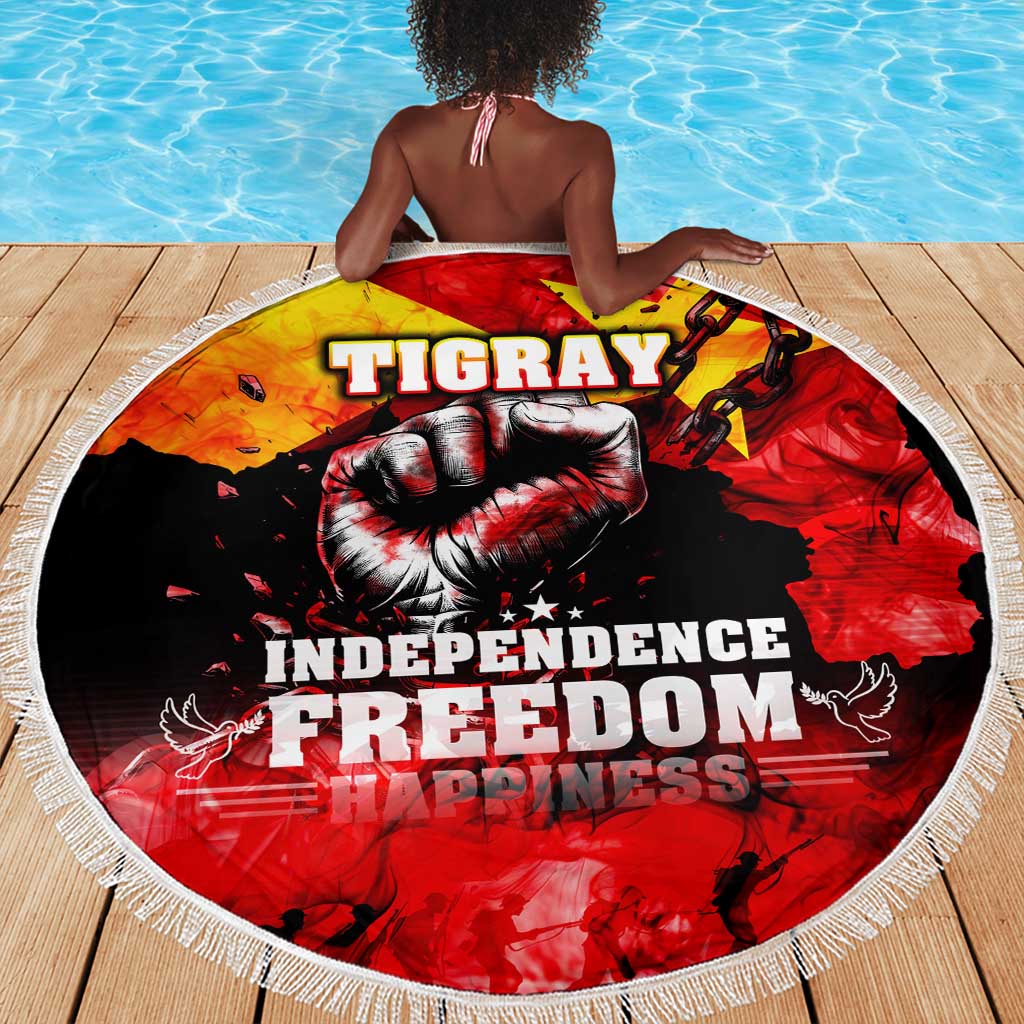 Tigrayans Independence Beach Blanket I Stand with Tigray - Fist of Freedom