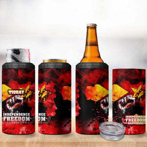 Tigrayans Independence 4 in 1 Can Cooler Tumbler I Stand with Tigray - Fist of Freedom