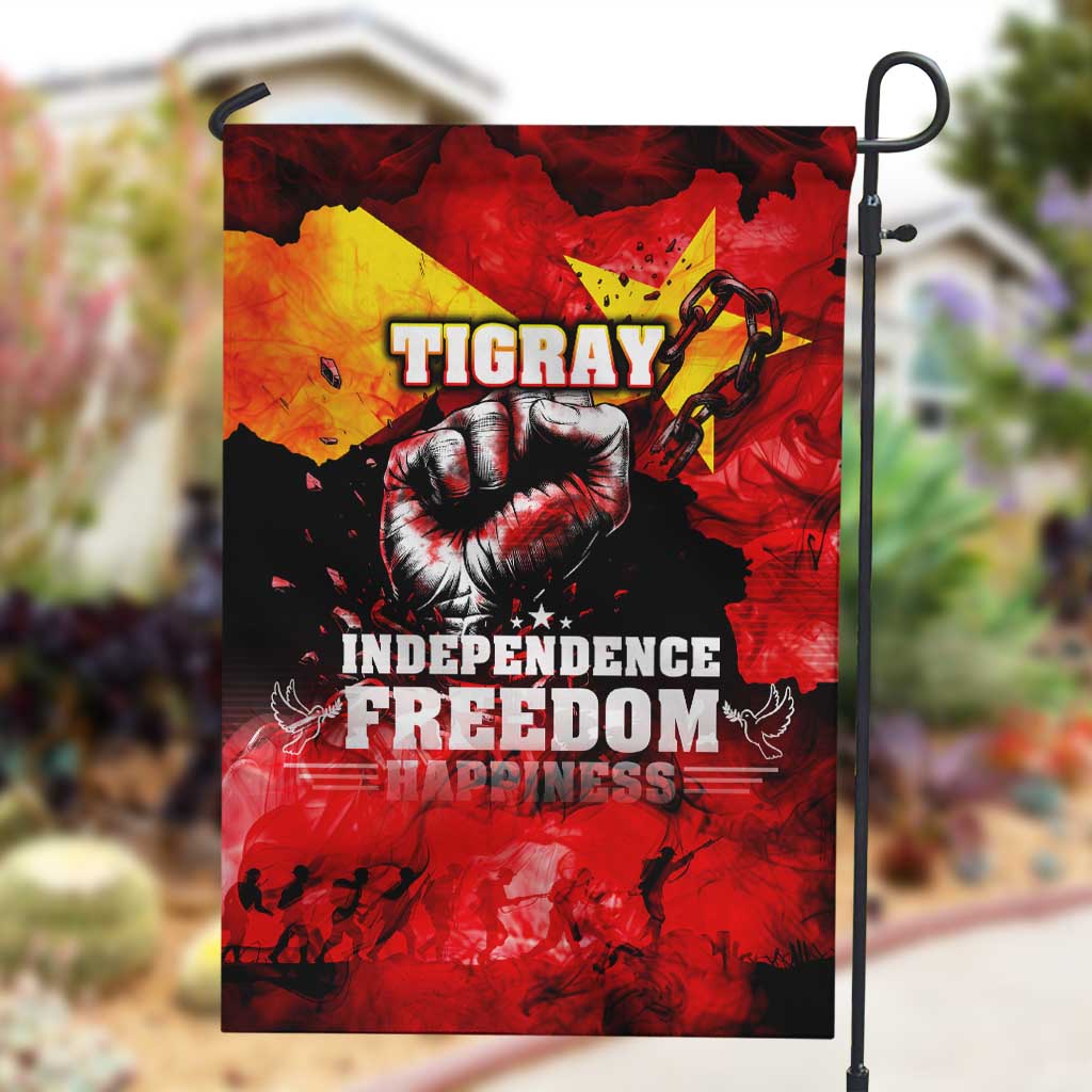 Tigrayans Independence Garden Flag I Stand with Tigray - Fist of Freedom