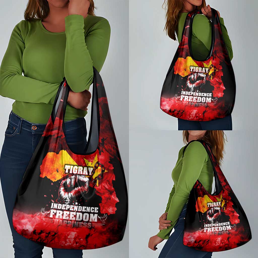 Tigrayans Independence Grocery Bag I Stand with Tigray - Fist of Freedom