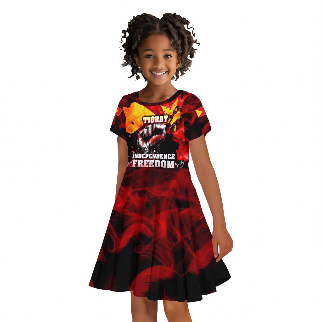 Tigrayans Independence Kid Short Sleeve Dress I Stand with Tigray - Fist of Freedom