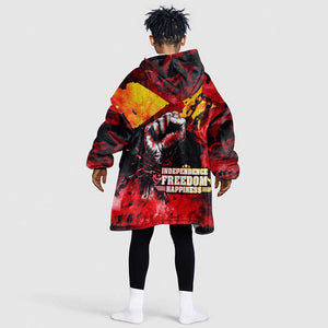 Tigrayans Independence Kid Wearable Blanket Hoodie I Stand with Tigray - Fist of Freedom