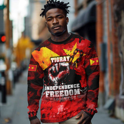 Tigrayans Independence Long Sleeve Shirt I Stand with Tigray - Fist of Freedom