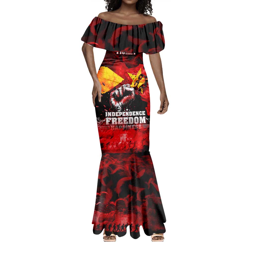 Tigrayans Independence Mermaid Dress I Stand with Tigray - Fist of Freedom