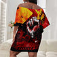 Tigrayans Independence Off Shoulder Short Dress I Stand with Tigray - Fist of Freedom