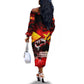 Tigrayans Independence Off The Shoulder Long Sleeve Dress I Stand with Tigray - Fist of Freedom