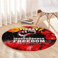 Tigrayans Independence Round Carpet I Stand with Tigray - Fist of Freedom