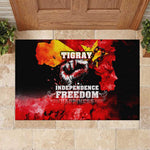 Tigrayans Independence Rubber Doormat I Stand with Tigray - Fist of Freedom
