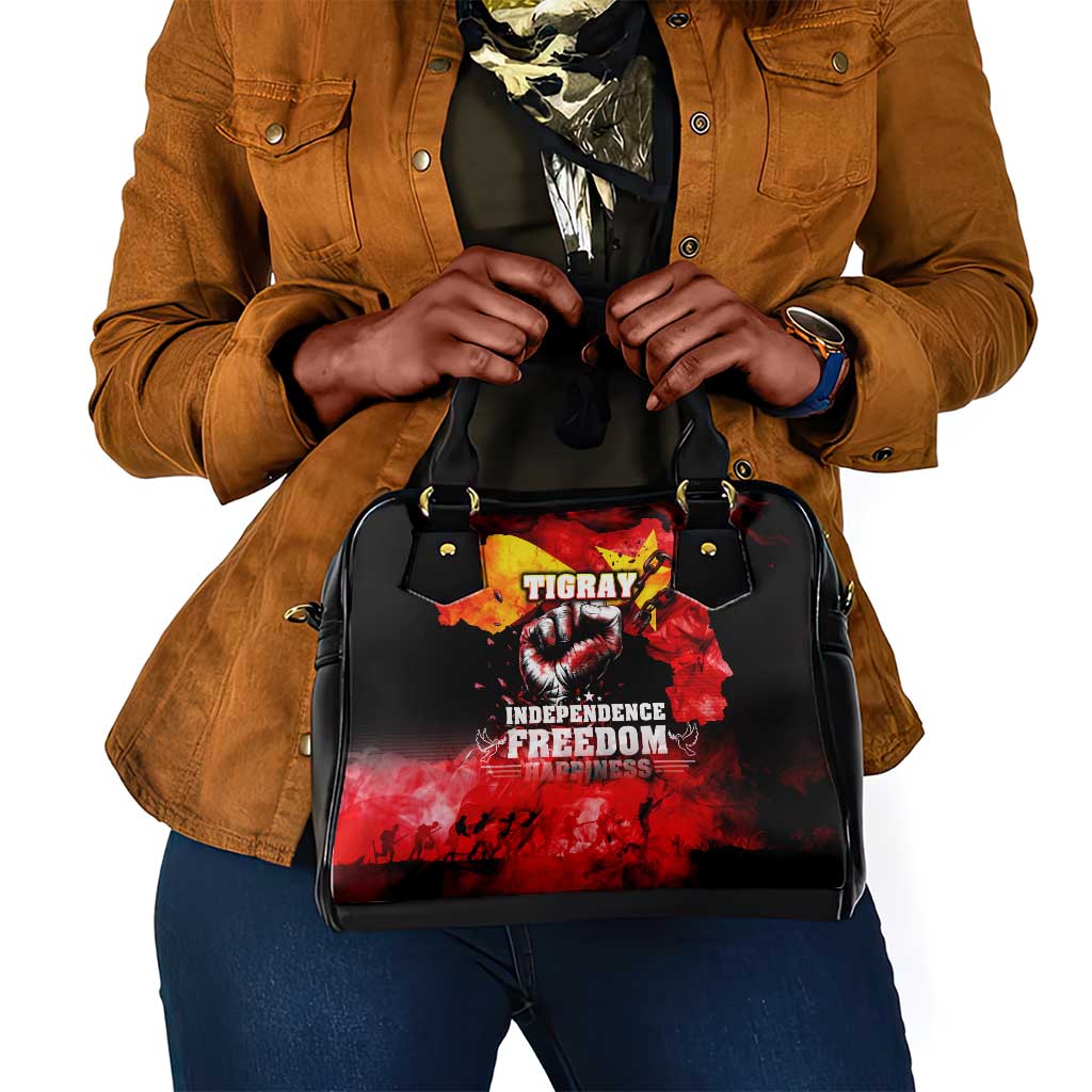 Tigrayans Independence Shoulder Handbag I Stand with Tigray - Fist of Freedom