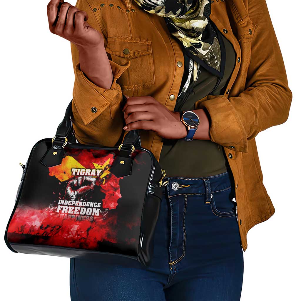 Tigrayans Independence Shoulder Handbag I Stand with Tigray - Fist of Freedom