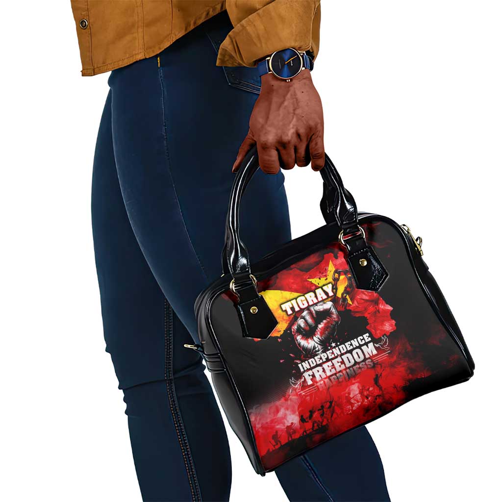 Tigrayans Independence Shoulder Handbag I Stand with Tigray - Fist of Freedom