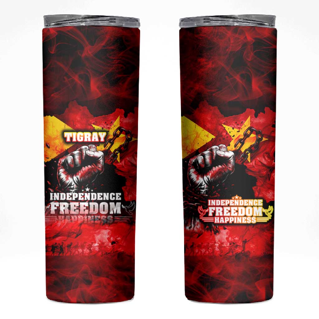 Tigrayans Independence Skinny Tumbler I Stand with Tigray - Fist of Freedom