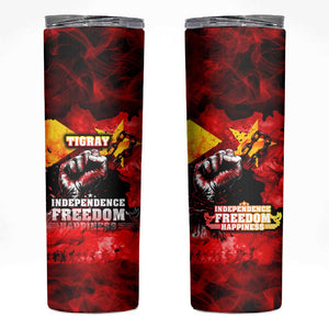 Tigrayans Independence Skinny Tumbler I Stand with Tigray - Fist of Freedom