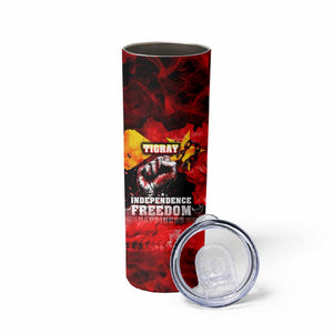 Tigrayans Independence Skinny Tumbler I Stand with Tigray - Fist of Freedom