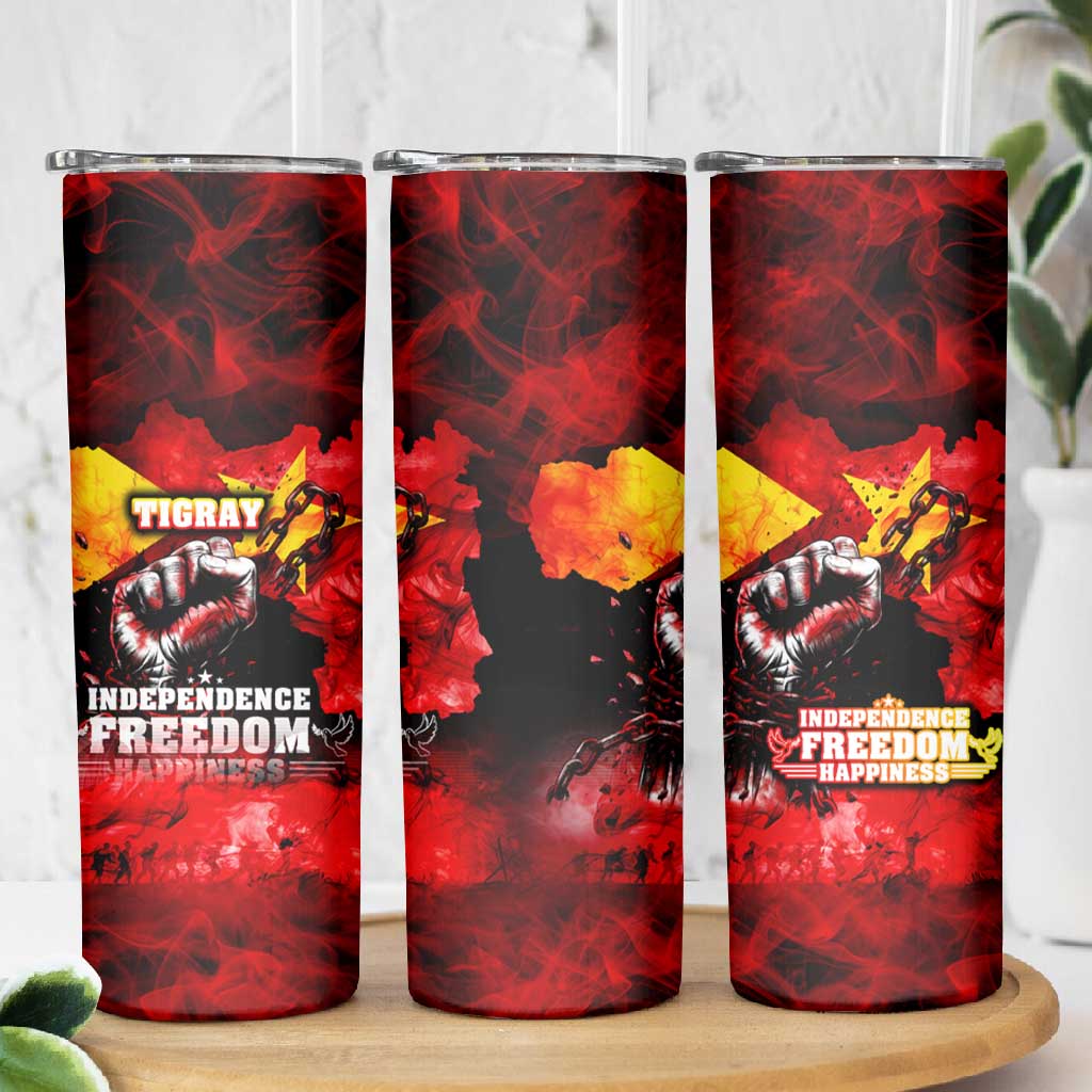 Tigrayans Independence Skinny Tumbler I Stand with Tigray - Fist of Freedom