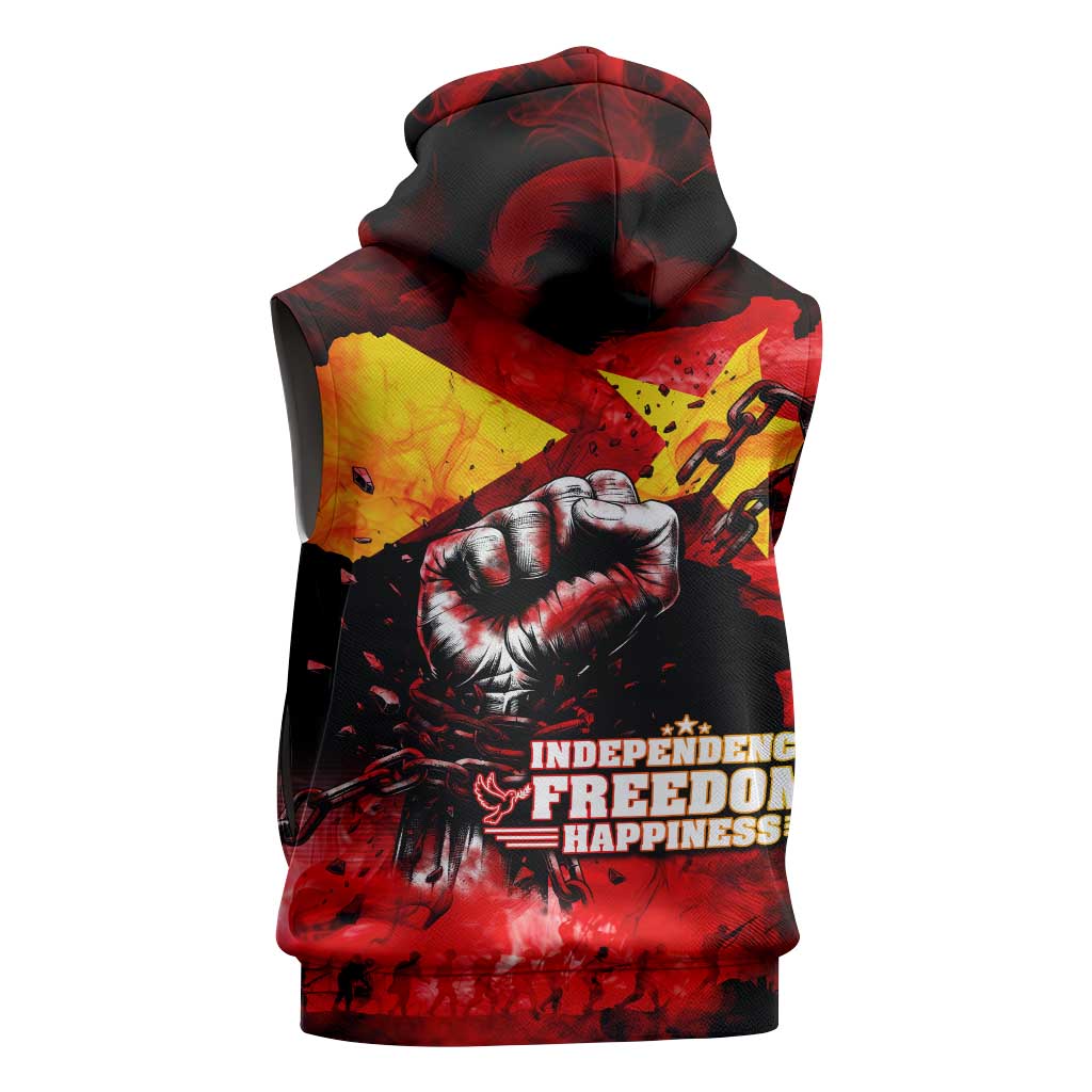 Tigrayans Independence Sleeveless Hoodie I Stand with Tigray - Fist of Freedom - African Pride