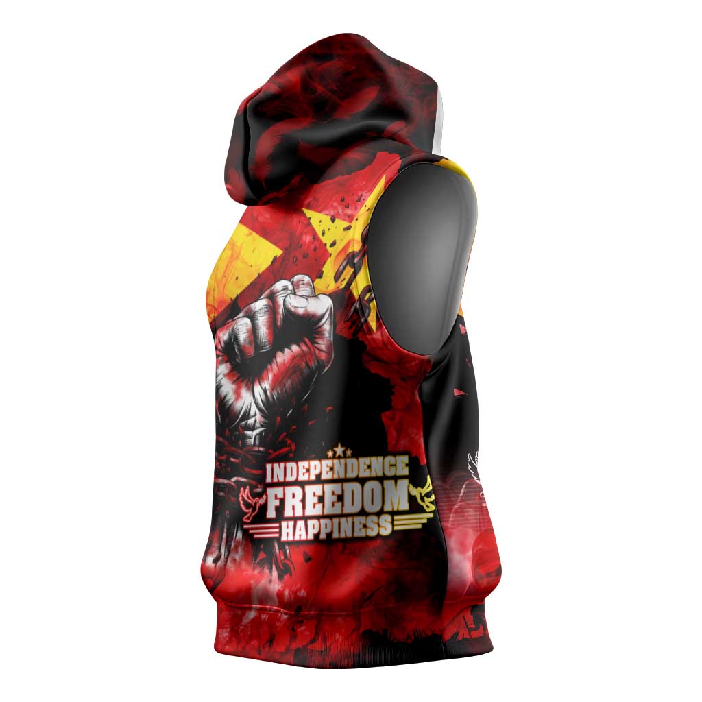 Tigrayans Independence Sleeveless Hoodie I Stand with Tigray - Fist of Freedom - African Pride