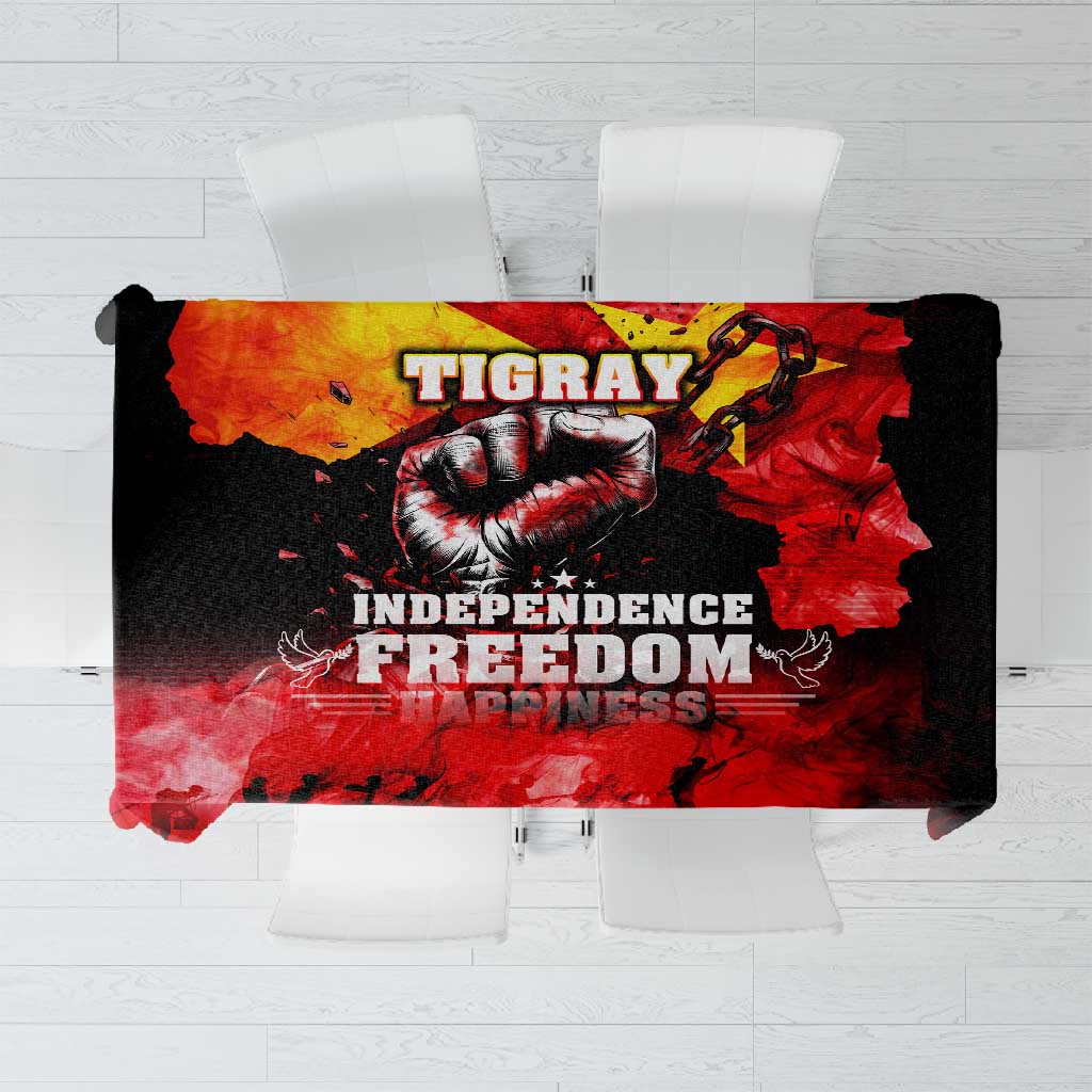 Tigrayans Independence Tablecloth I Stand with Tigray - Fist of Freedom