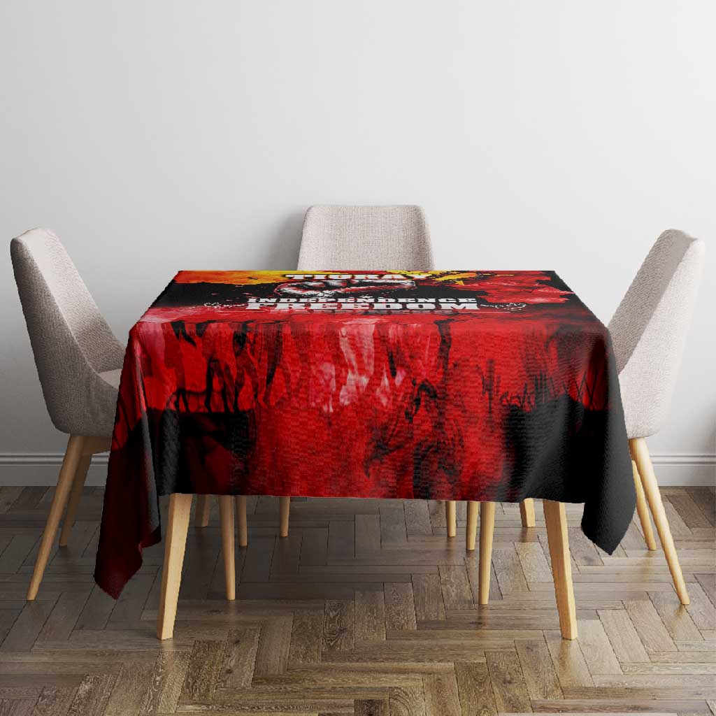 Tigrayans Independence Tablecloth I Stand with Tigray - Fist of Freedom