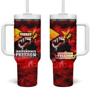 Tigrayans Independence Tumbler With Handle I Stand with Tigray - Fist of Freedom