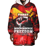 Tigrayans Independence Wearable Blanket Hoodie I Stand with Tigray - Fist of Freedom