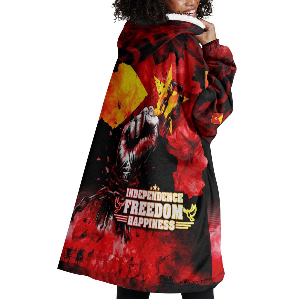 Tigrayans Independence Wearable Blanket Hoodie I Stand with Tigray - Fist of Freedom