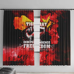 Tigrayans Independence Window Curtain I Stand with Tigray - Fist of Freedom