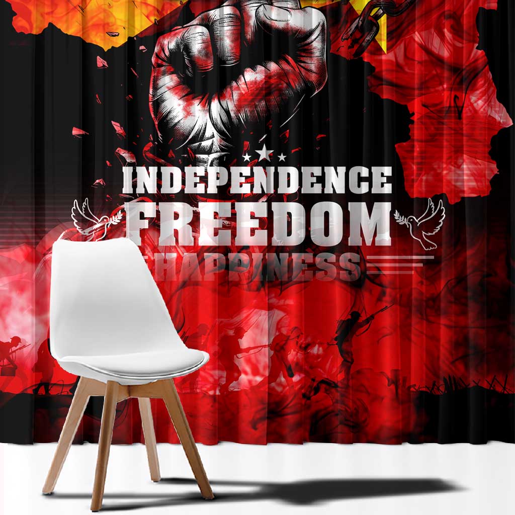 Tigrayans Independence Window Curtain I Stand with Tigray - Fist of Freedom