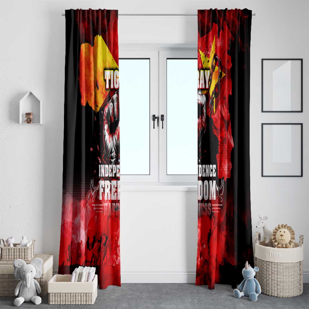 Tigrayans Independence Window Curtain I Stand with Tigray - Fist of Freedom
