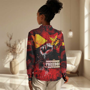 Tigrayans Independence Women Casual Shirt I Stand with Tigray - Fist of Freedom