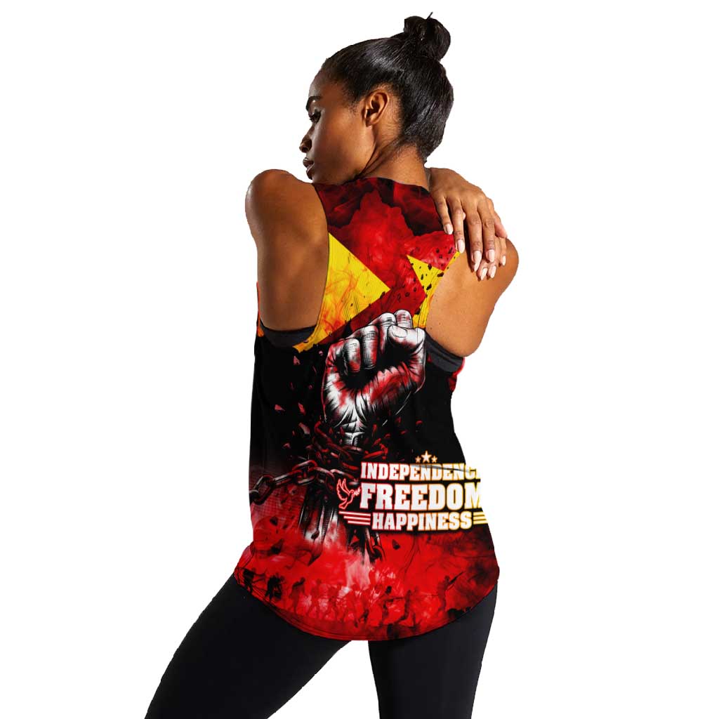 Tigrayans Independence Women Racerback Tank I Stand with Tigray - Fist of Freedom