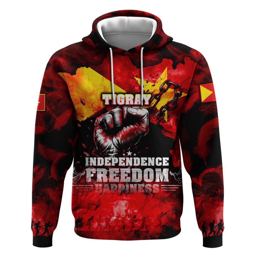 Tigrayans Independence Zip Hoodie I Stand with Tigray - Fist of Freedom